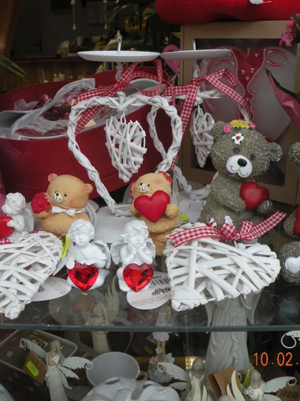 Medvídci a jiné dekorace k Valentýnu
